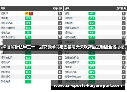 深度解析法甲二十一冠究竟缘何与巴黎毫无关联背后之谜团全景揭秘 深度解析法甲二十一冠究竟缘何与巴黎毫无关联背后之谜团全景揭秘